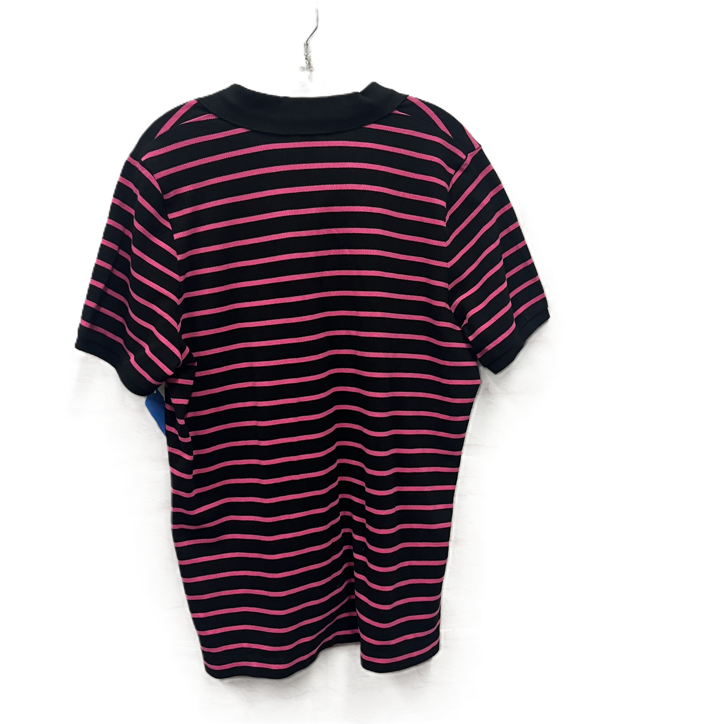 Top Short Sleeve By Lauren By Ralph Lauren In Black & Pink, Size: 1x