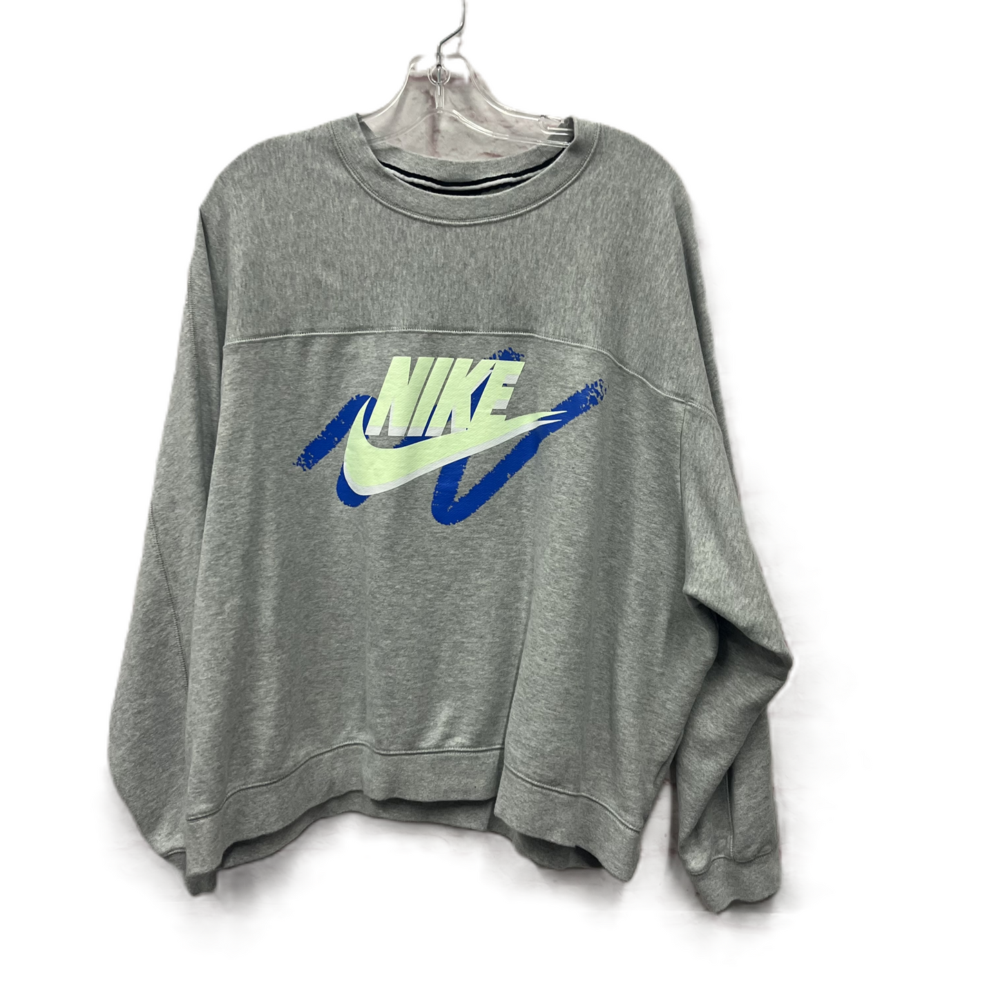 Athletic Sweatshirt Crewneck By Nike Apparel In Grey, Size: Xl