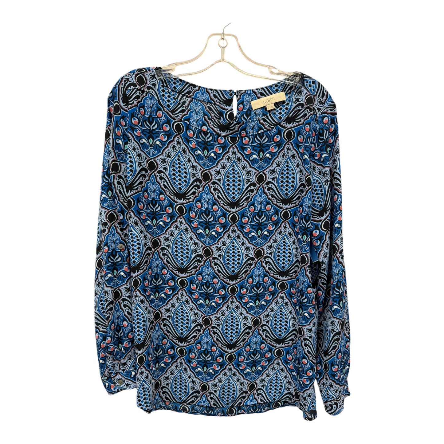 Top Long Sleeve By Loft In Blue, Size: M