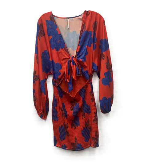 Dress Casual Midi By Free People In Blue & Red, Size: M