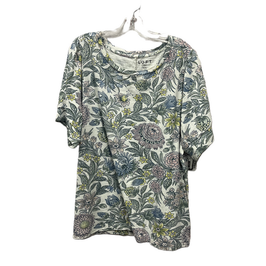 Top Short Sleeve By Loft In Green, Size: 1x