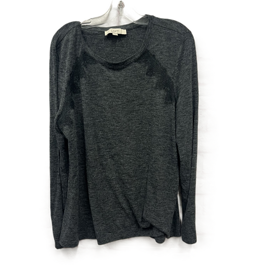 Top Long Sleeve By Loft In Grey, Size: Xl