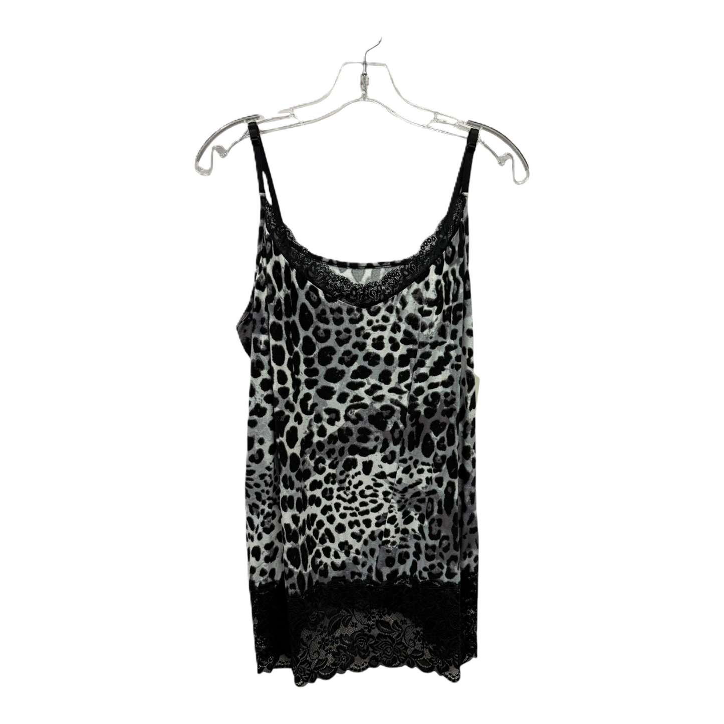 Top Cami By Lane Bryant In Black & Grey, Size: 1x