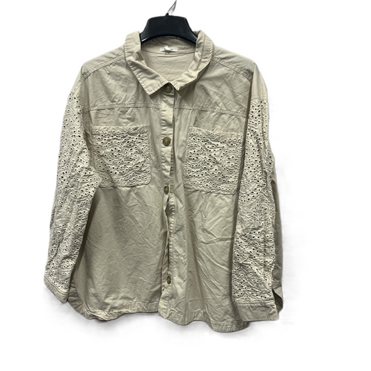 Jacket Shirt By Maurices In Tan, Size: 2x