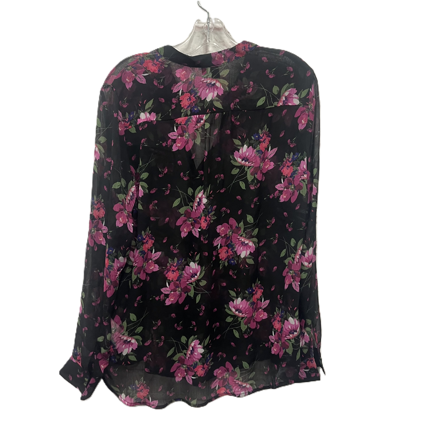 Top Long Sleeve By Kut In Black & Purple, Size: M