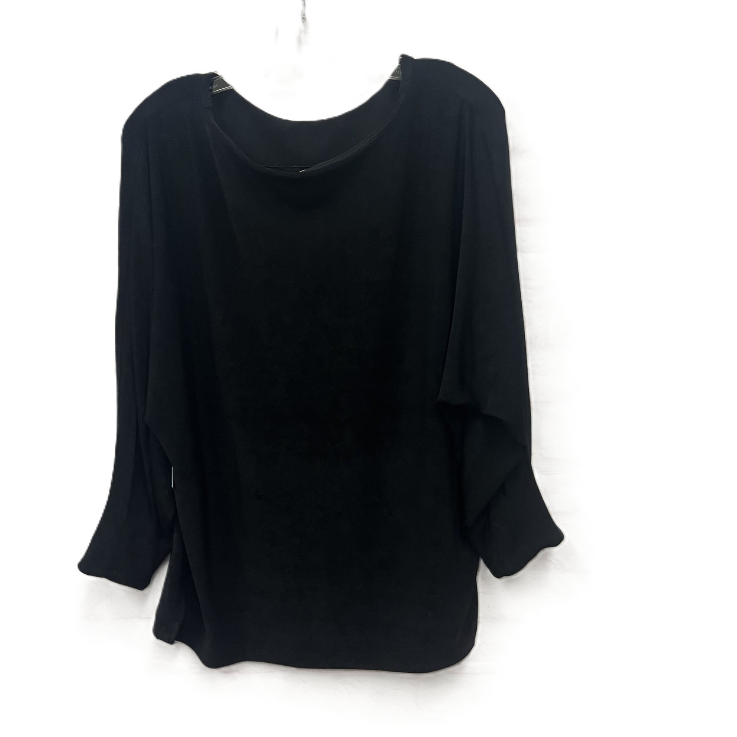 Top 3/4 Sleeve By Chicos In Black, Size: L