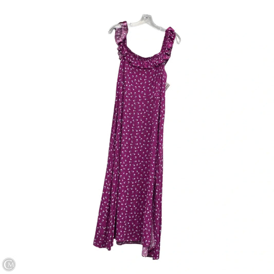 Dress Casual Midi By Loft In Purple, Size: M