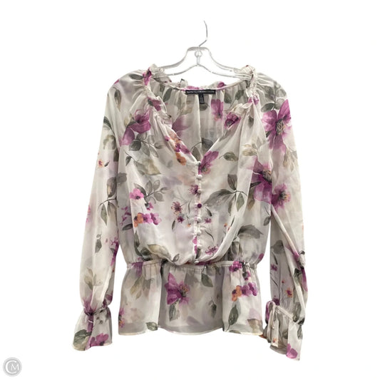 Top Long Sleeve By White House Black Market In White, Size: Xs