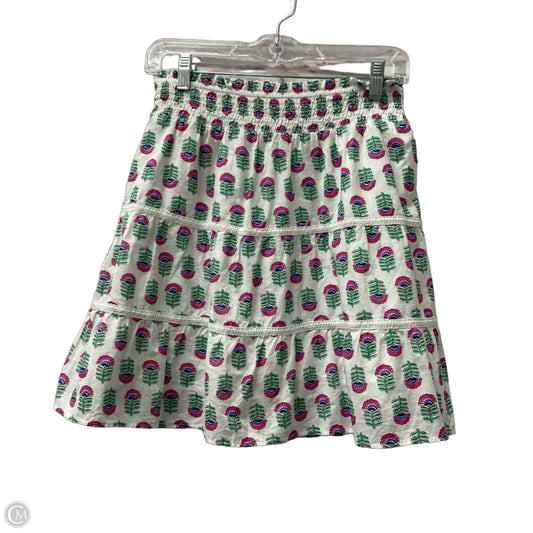 Skirt Mini & Short By J. Crew In Green & White, Size: S