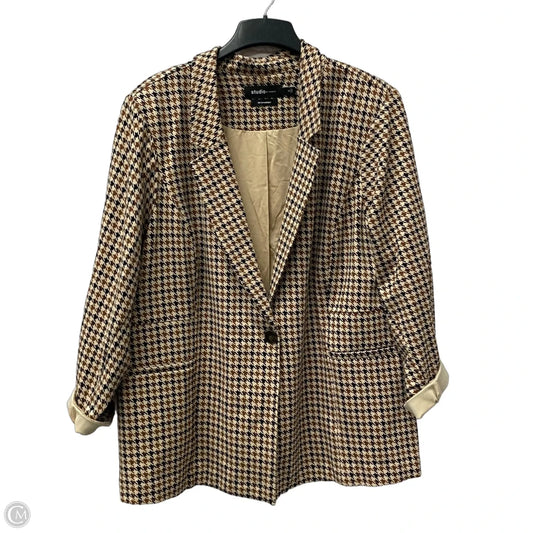 Blazer By Torrid In Brown & Cream, Size: 6