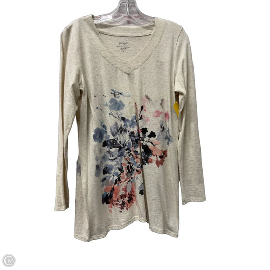 Top Long Sleeve By J. Jill In Cream, Size: Xs
