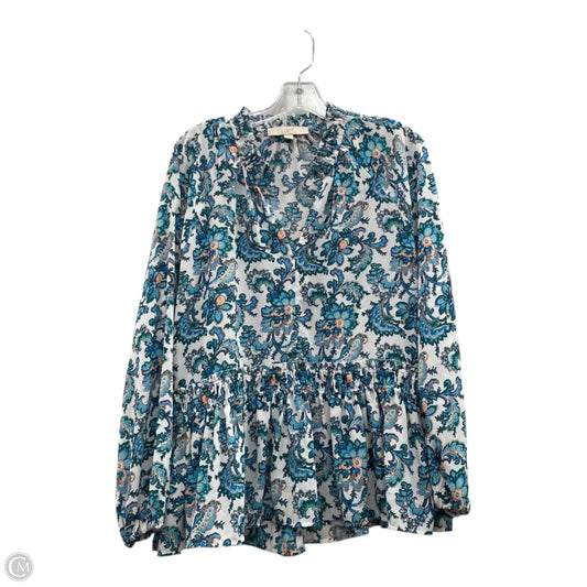Top Long Sleeve By Loft In Multi-colored, Size: M