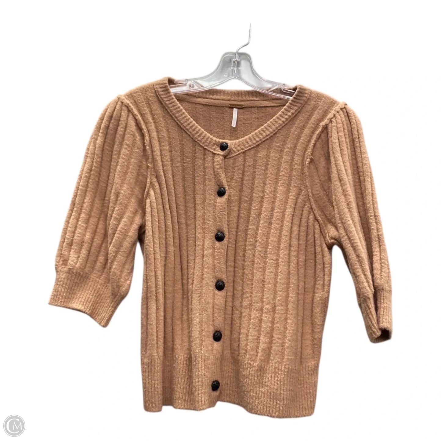 Sweater Short Sleeve By Free People In Tan, Size: S