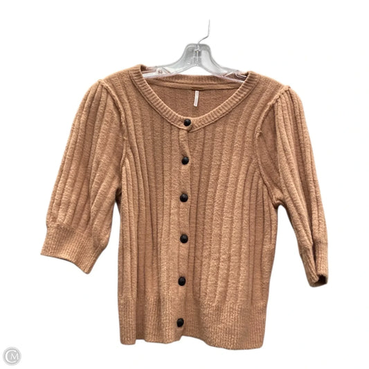 Sweater Short Sleeve By Free People In Tan, Size: S