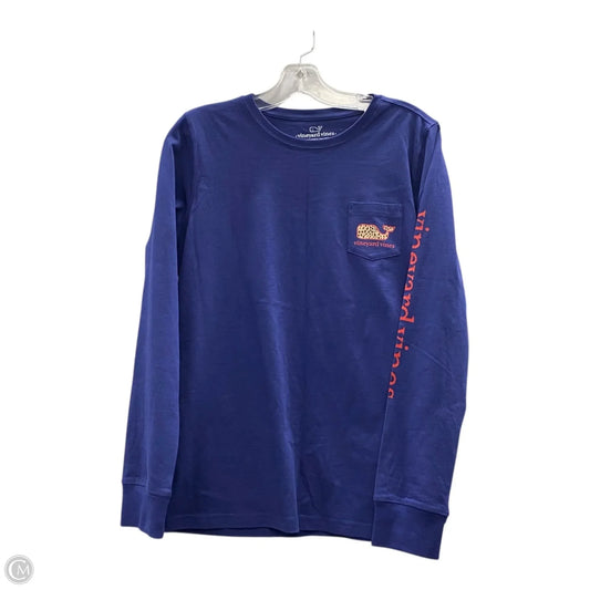 Athletic Top Long Sleeve Crewneck By Vineyard Vines In Blue, Size: M