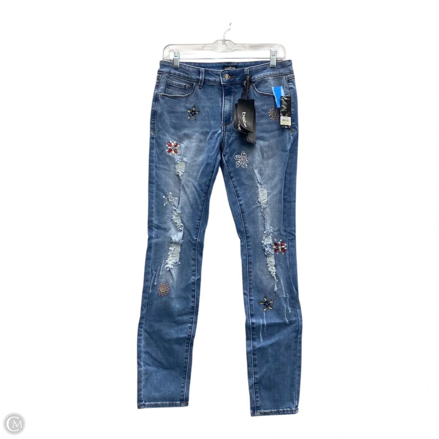 Jeans Skinny By Bebe In Blue, Size: 10