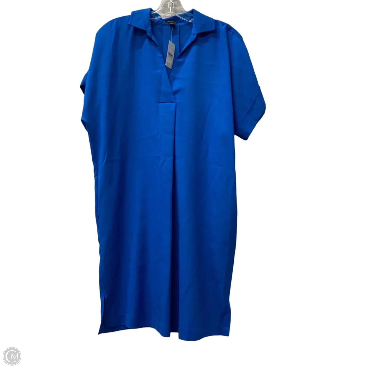 Dress Casual Midi By Ann Taylor In Blue, Size: M