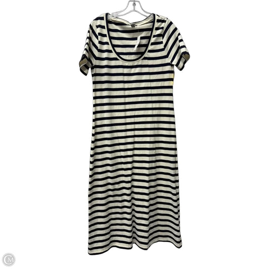 Dress Casual Maxi By J. Crew In Blue & White, Size: M
