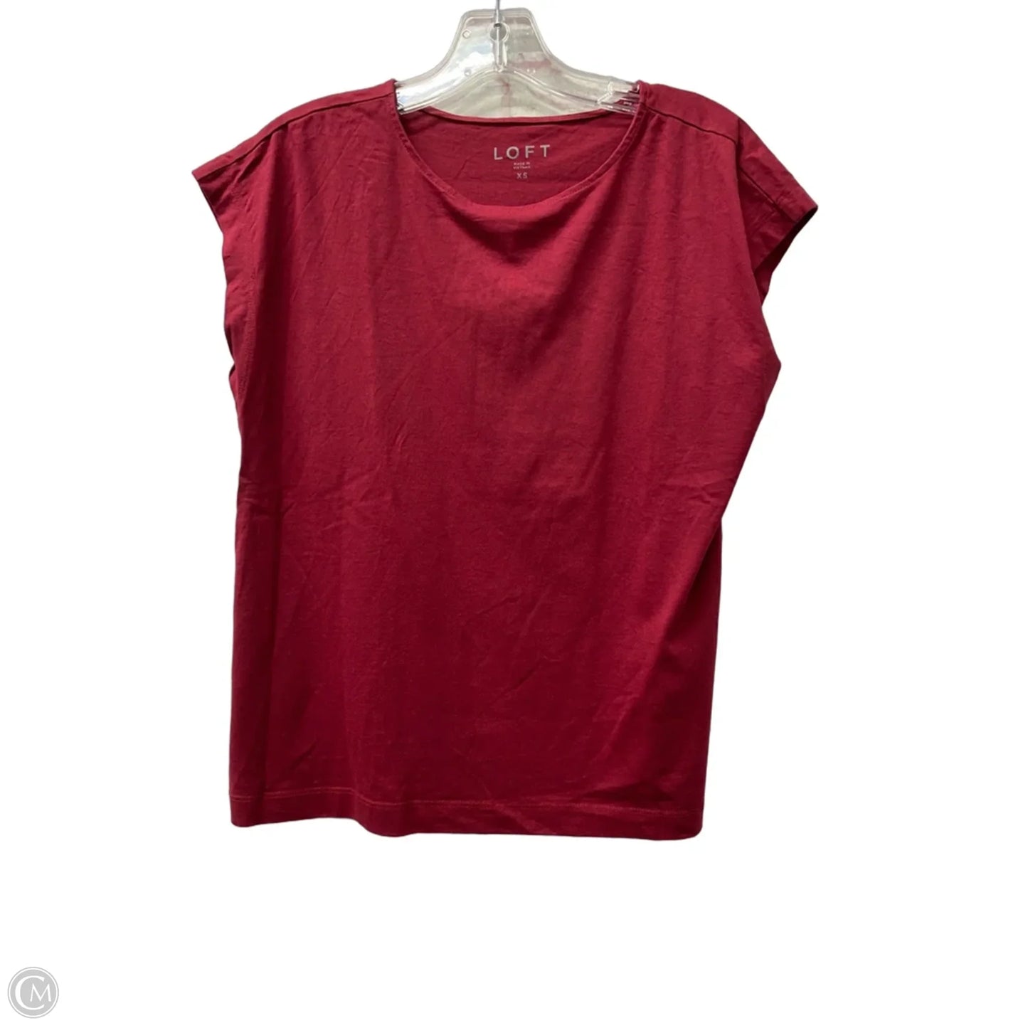Top Short Sleeve By Loft In Red, Size: Xs