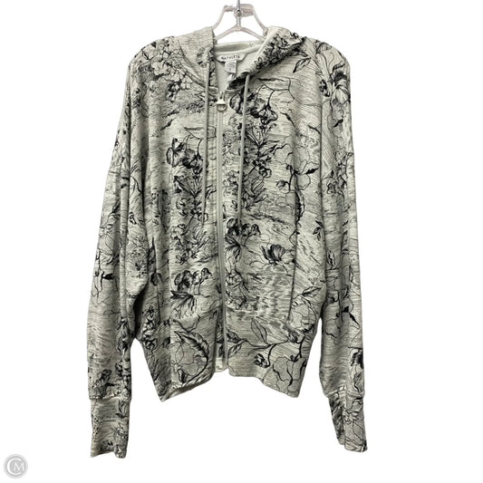 Athletic Sweatshirt Hoodie By Athleta In Black & Grey, Size: L