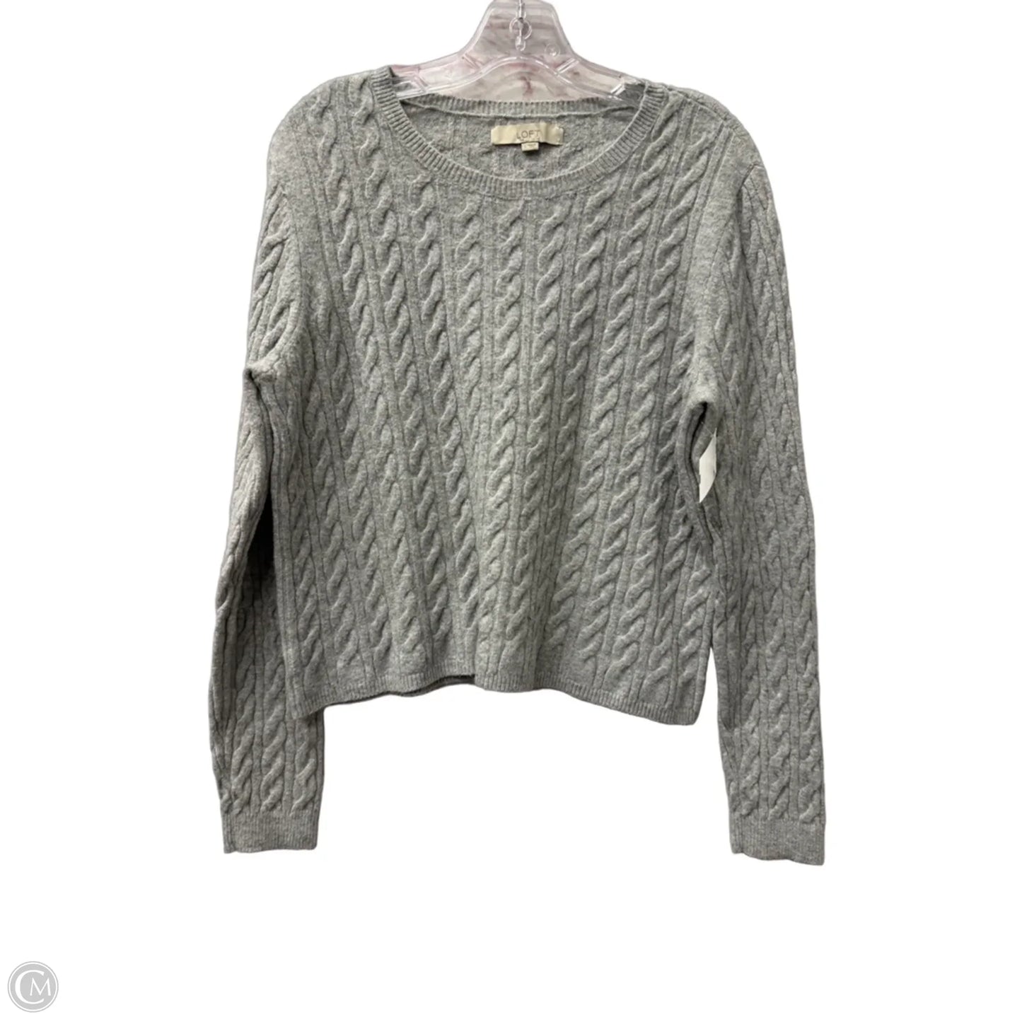 Sweater By Loft In Grey, Size: L