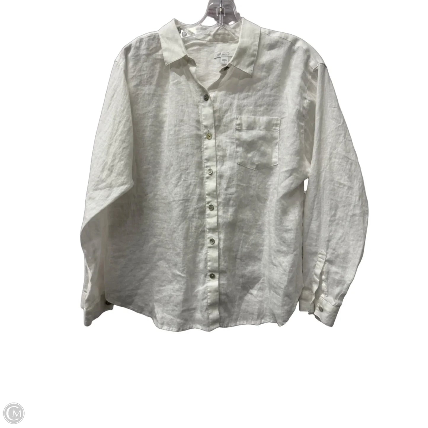 Top Long Sleeve By J. Jill In White, Size: S