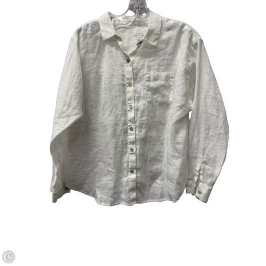 Top Long Sleeve By J. Jill In White, Size: S