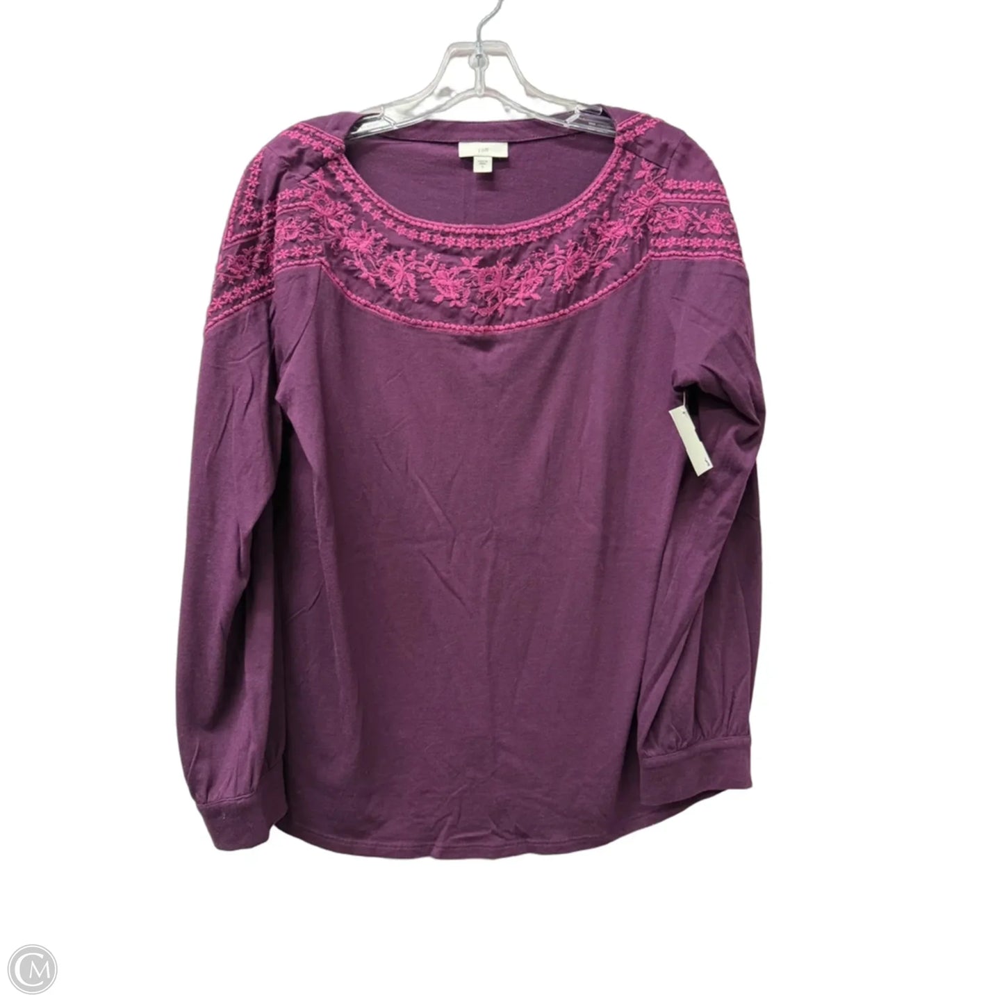 Top Long Sleeve By J. Jill In Purple, Size: S