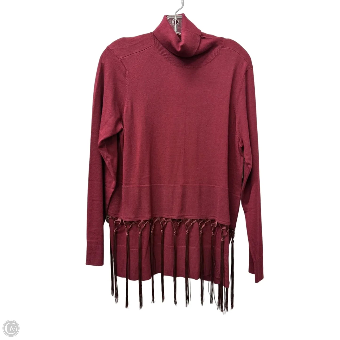 Sweater By Dg2 In Maroon, Size: L