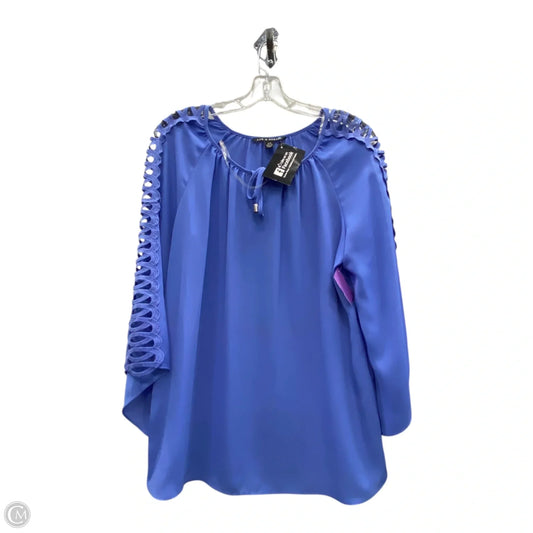 Top 3/4 Sleeve By Zac And Rachel In Blue, Size: M