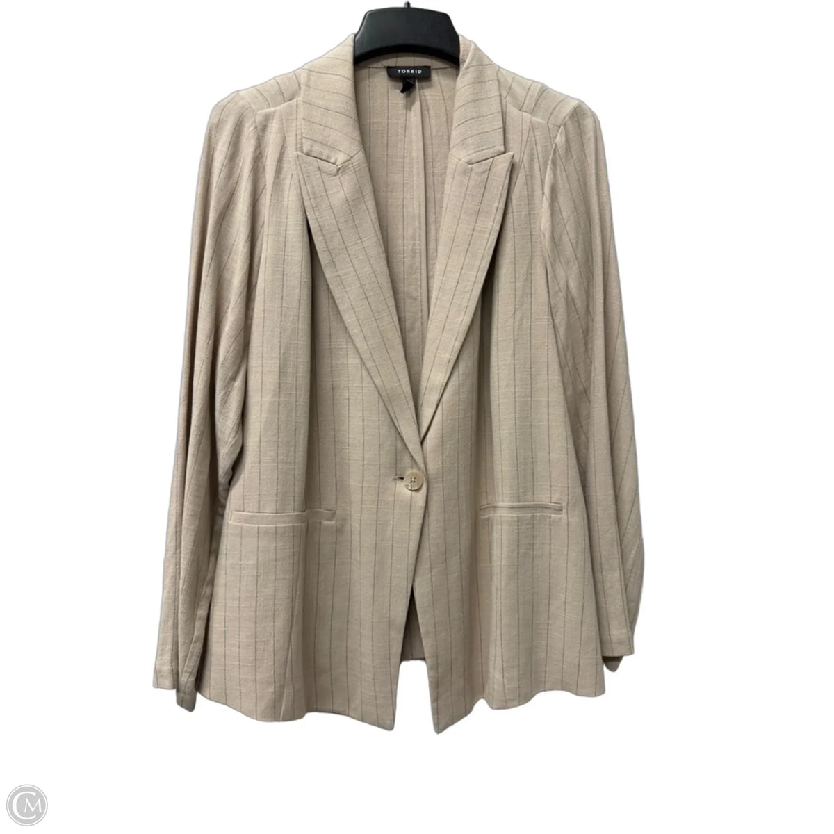 Blazer By Torrid In Tan, Size: 1x
