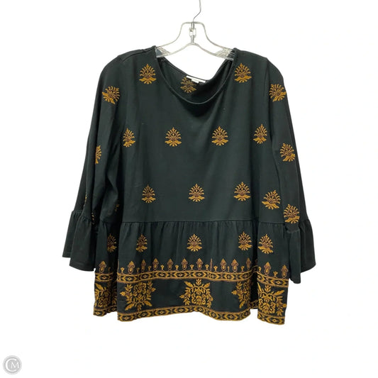 Top Long Sleeve By J. Jill In Black, Size: Lp