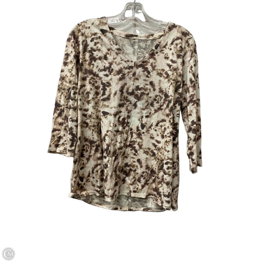 Top 3/4 Sleeve By Pure Jill In Brown, Size: S