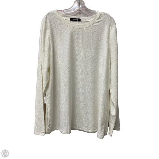 Top Long Sleeve By Automet In White, Size: 2x
