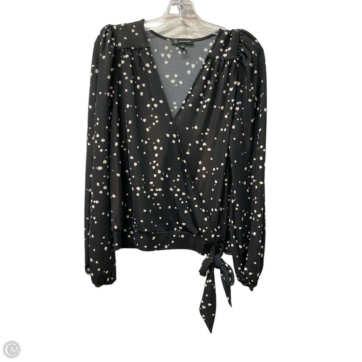 Top Short Sleeve By Inc In Black, Size: L