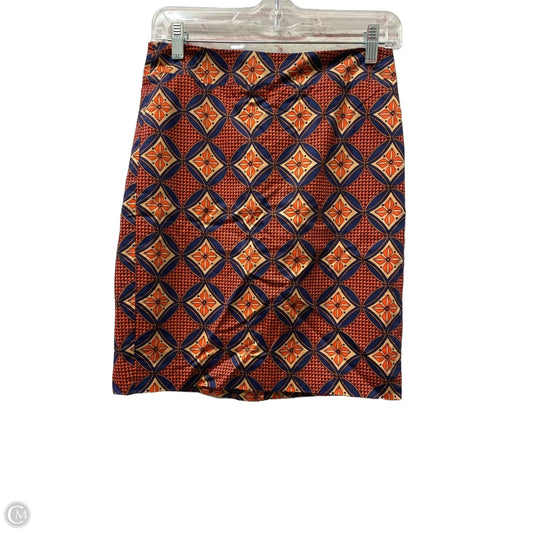 Skirt Mini & Short By Ann Taylor In Blue & Orange, Size: 2p
