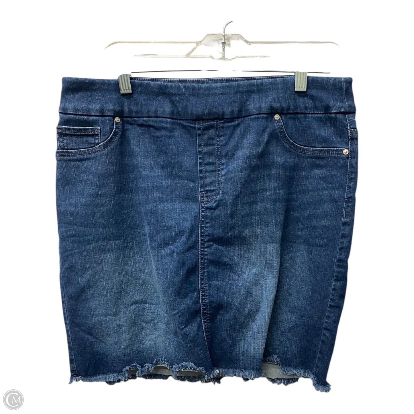 Skirt Mini & Short By Chicos In Blue, Size: 10