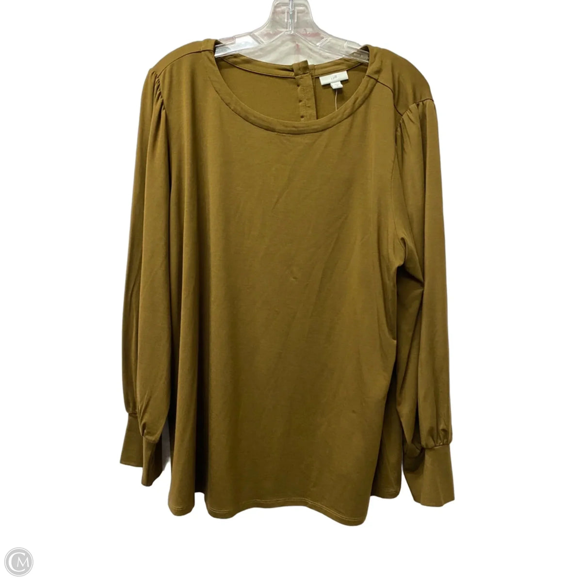 Top Long Sleeve Basic By J. Jill In Brown, Size: 2x