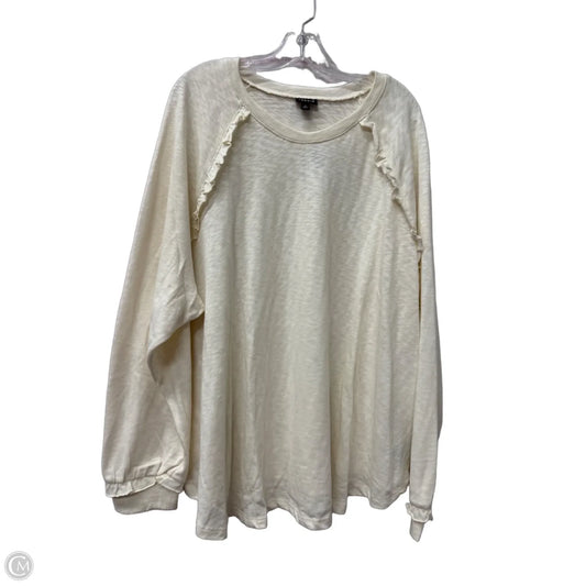 Top Long Sleeve By Torrid In Cream, Size: 2x