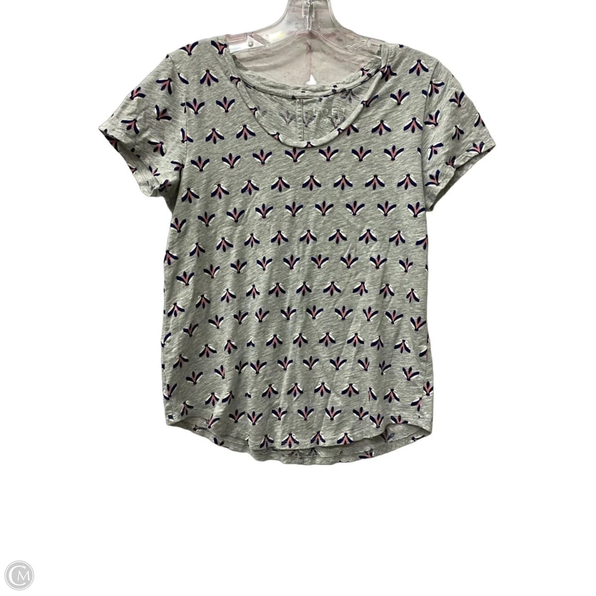 Top Short Sleeve By Loft In Grey, Size: Xs