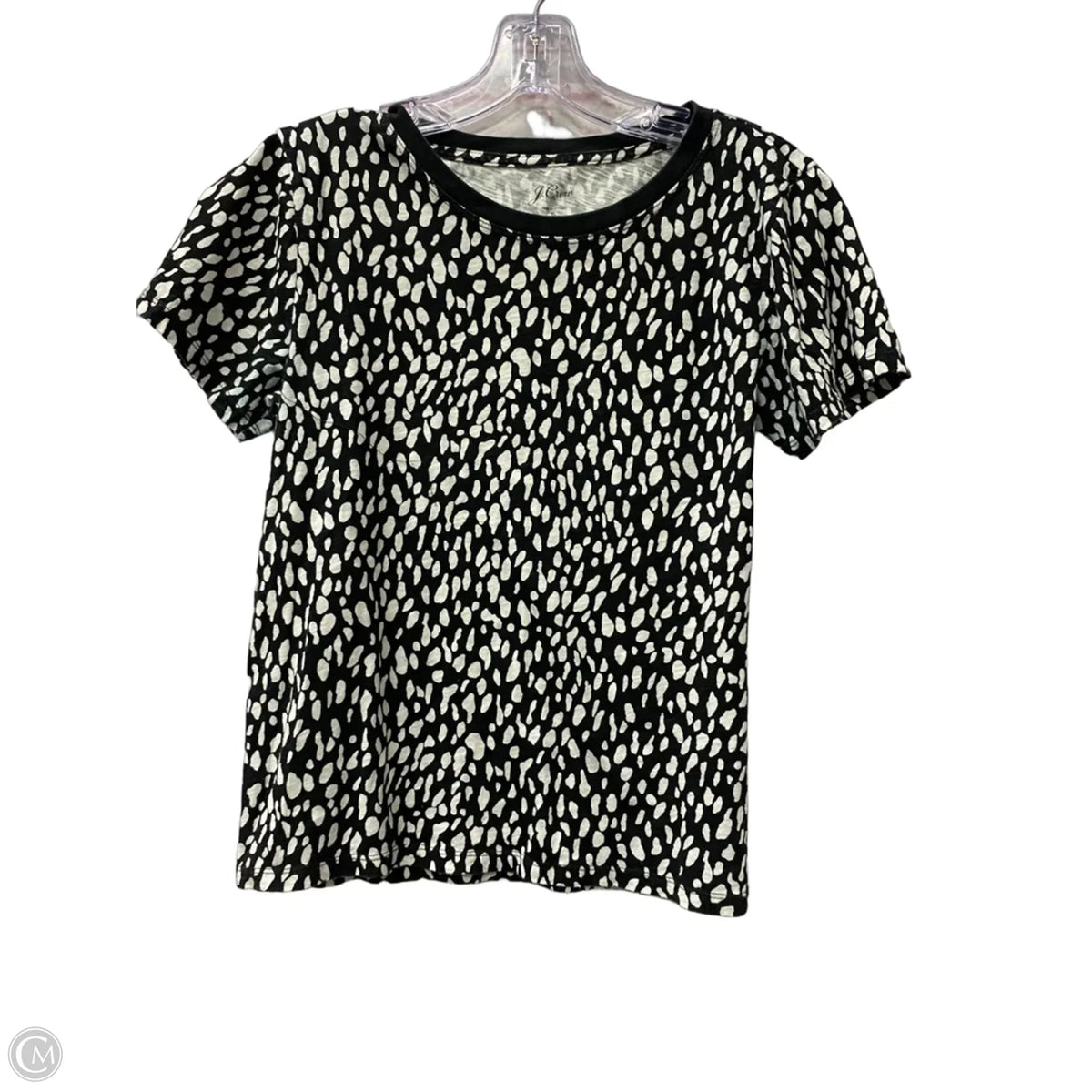 Top Short Sleeve By J. Crew In Black & White, Size: S