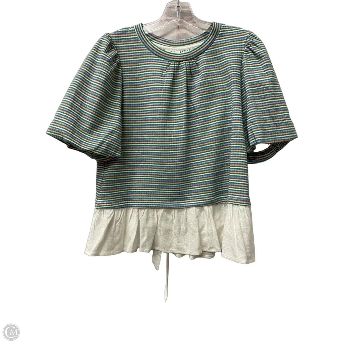 Top Short Sleeve By Voy In Green, Size: S