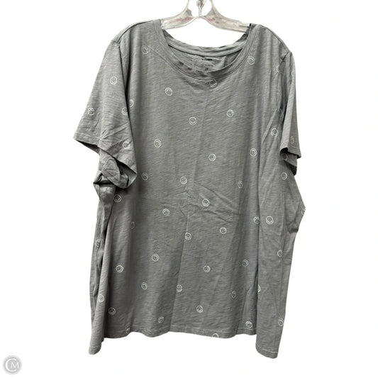 Top Short Sleeve By Sonoma In Grey, Size: 3x