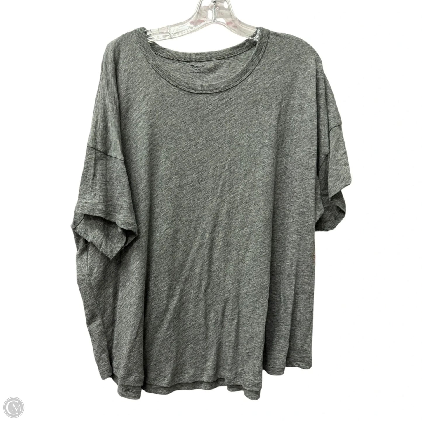 Top Short Sleeve Basic By Madewell In Grey, Size: 3x