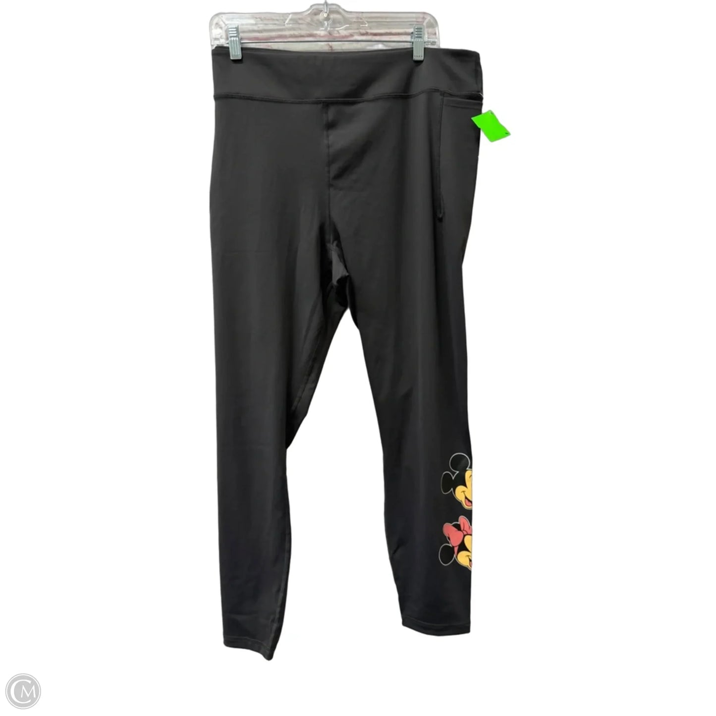 Athletic Leggings By Disney In Black, Size: 1x