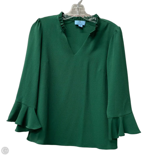 Top Long Sleeve By Cece In Green, Size: Xs
