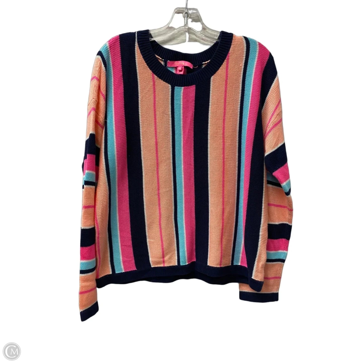 Sweater Designer By Lilly Pulitzer In Blue & Pink, Size: Xl