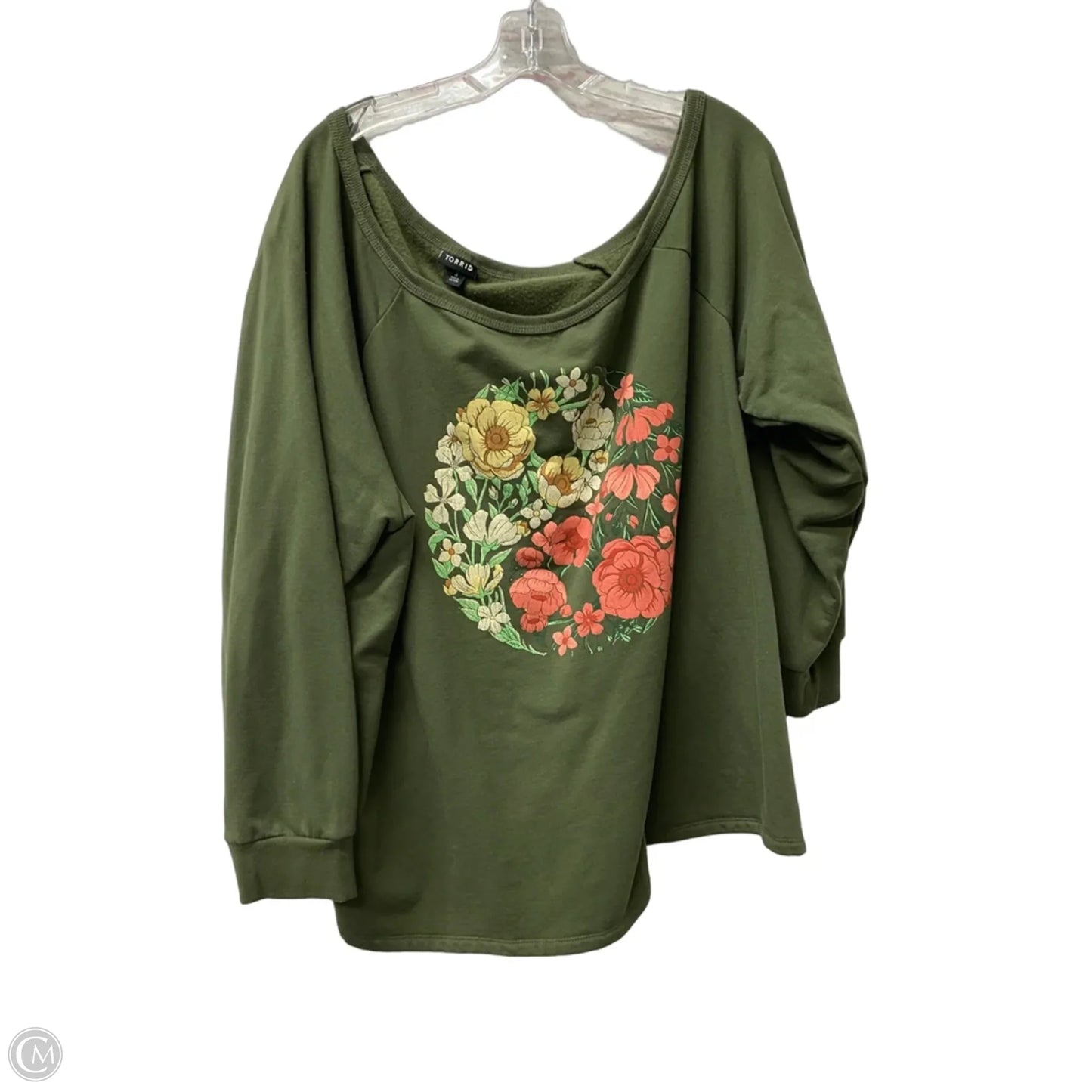 Top Long Sleeve By Torrid In Green, Size: 3x