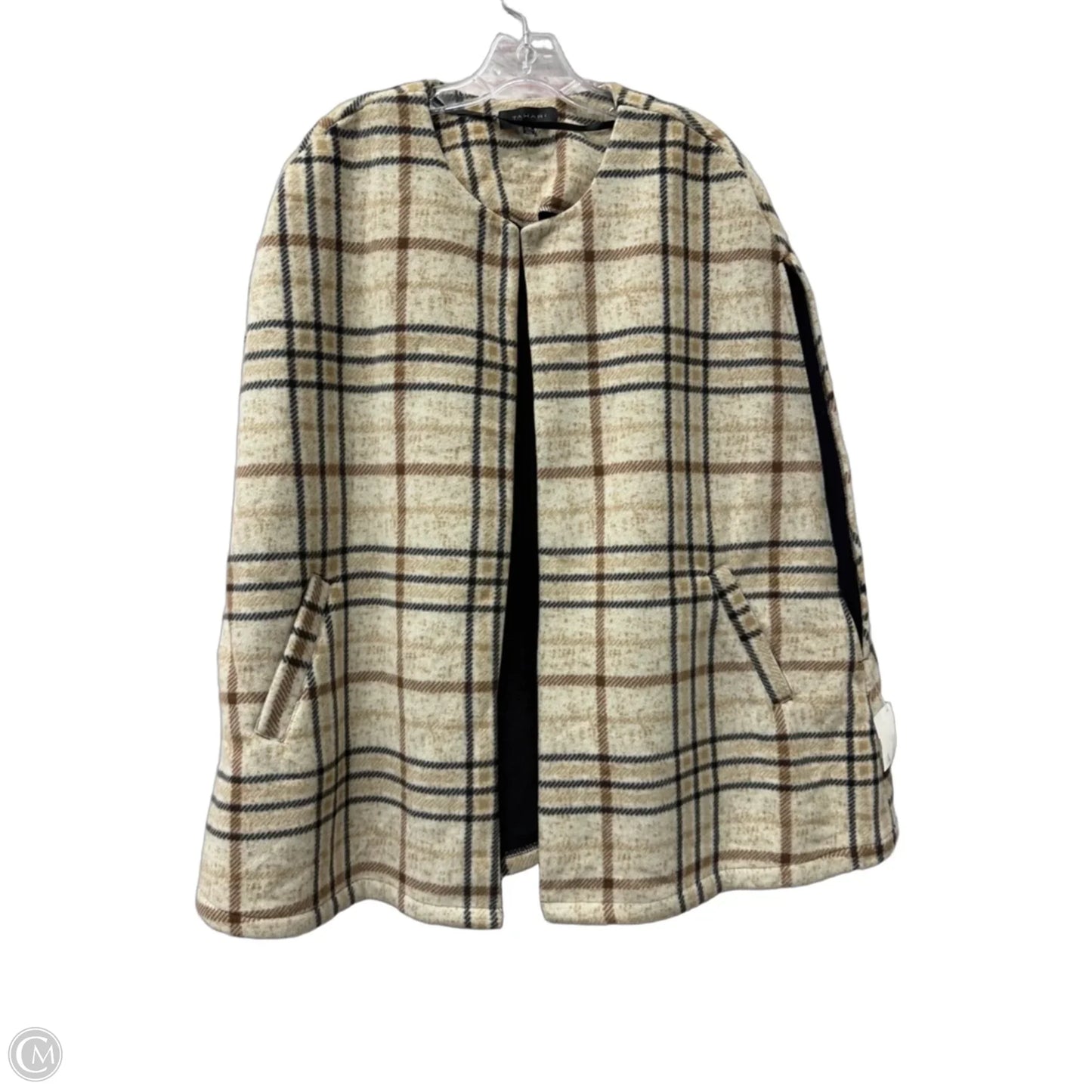 Jacket Other By Tahari In Brown & Cream, Size: L