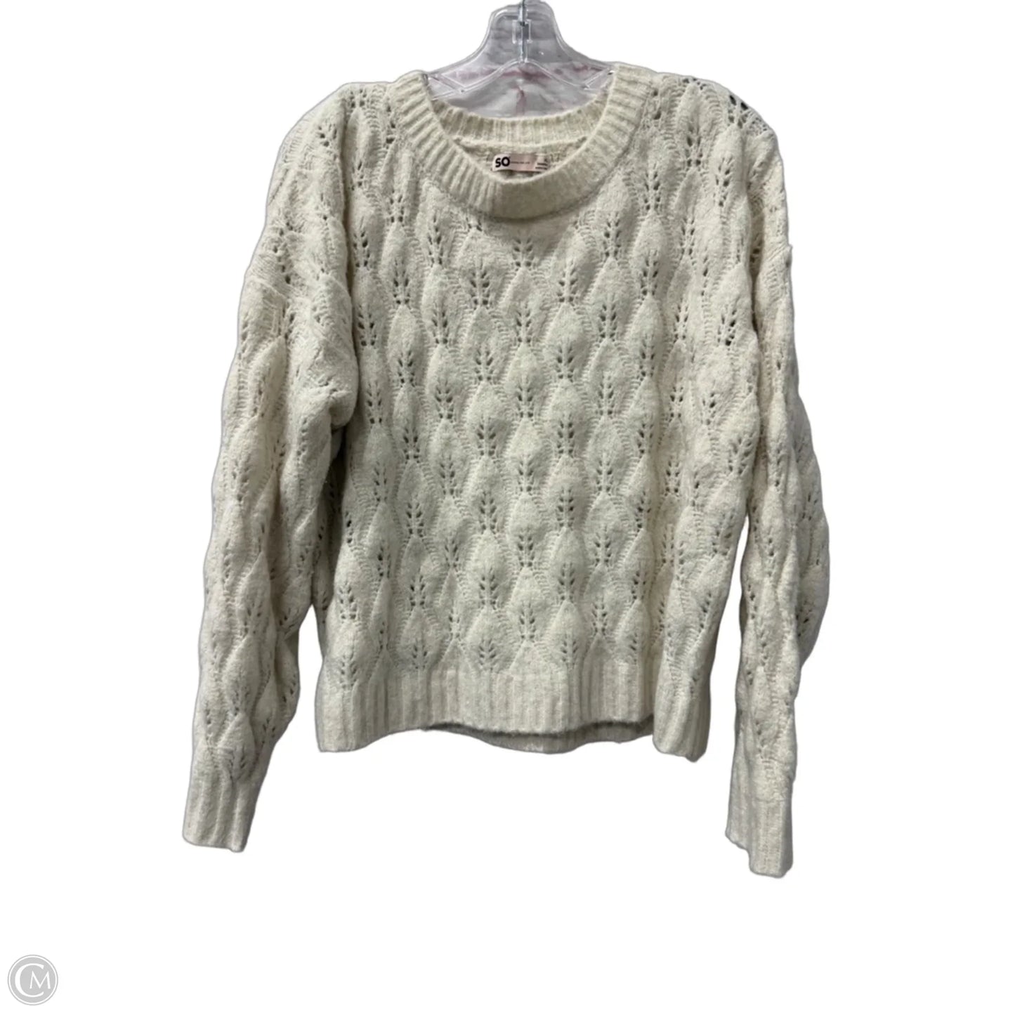 Sweater By So In Cream, Size: Xl